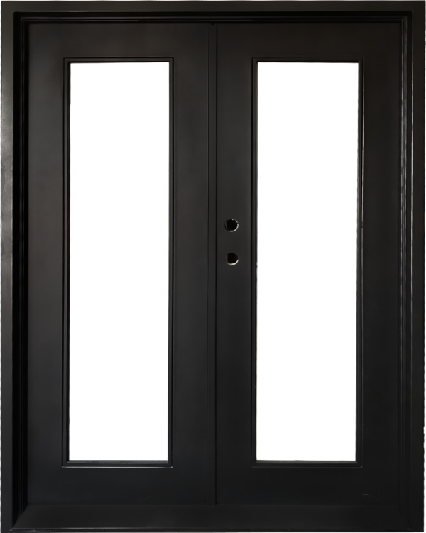 Wrought Iron Double Door - 61 x 81 - Full Light Frosted-1