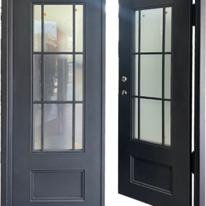 Wrought Iron Double Door - 61 x 81 - Modern Craftsmen Frosted-2