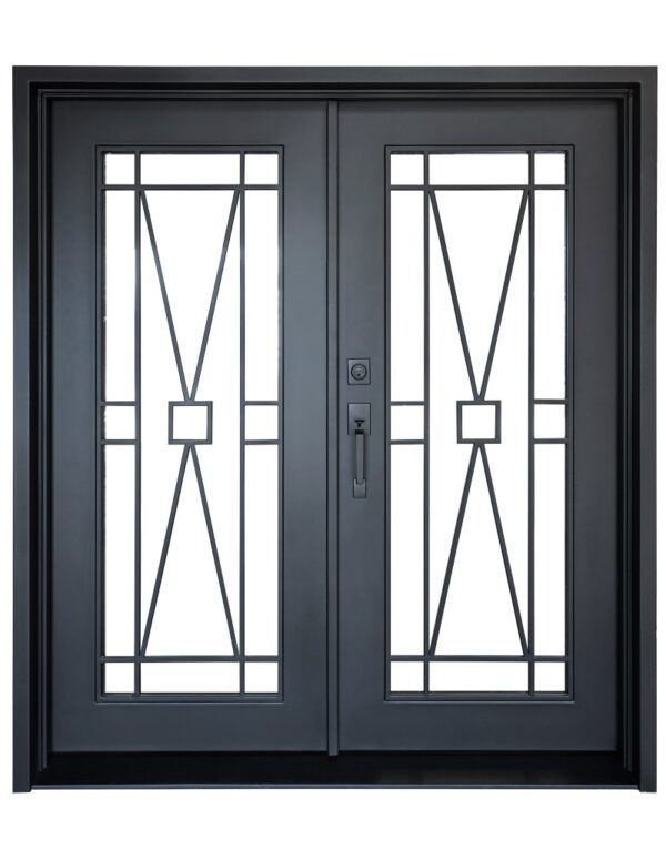 wrought-iron-double-door-72x81-full-light-modern-contemporary-closed