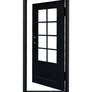 wrought-iron-single-door-36x96-3-4-light-with-colonial-grid-frosted-2