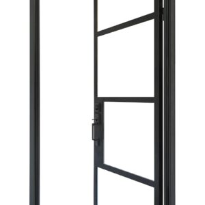 wrought-iron-single-door-36x96-4-light-modern-open