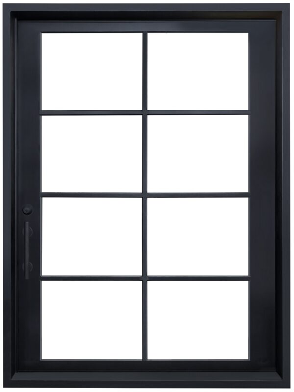 wrought-iron-pivot-door-72x96-8-light-modern-closed