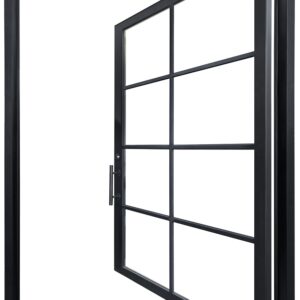 wrought-iron-pivot-door-72x96-8-light-modern-open